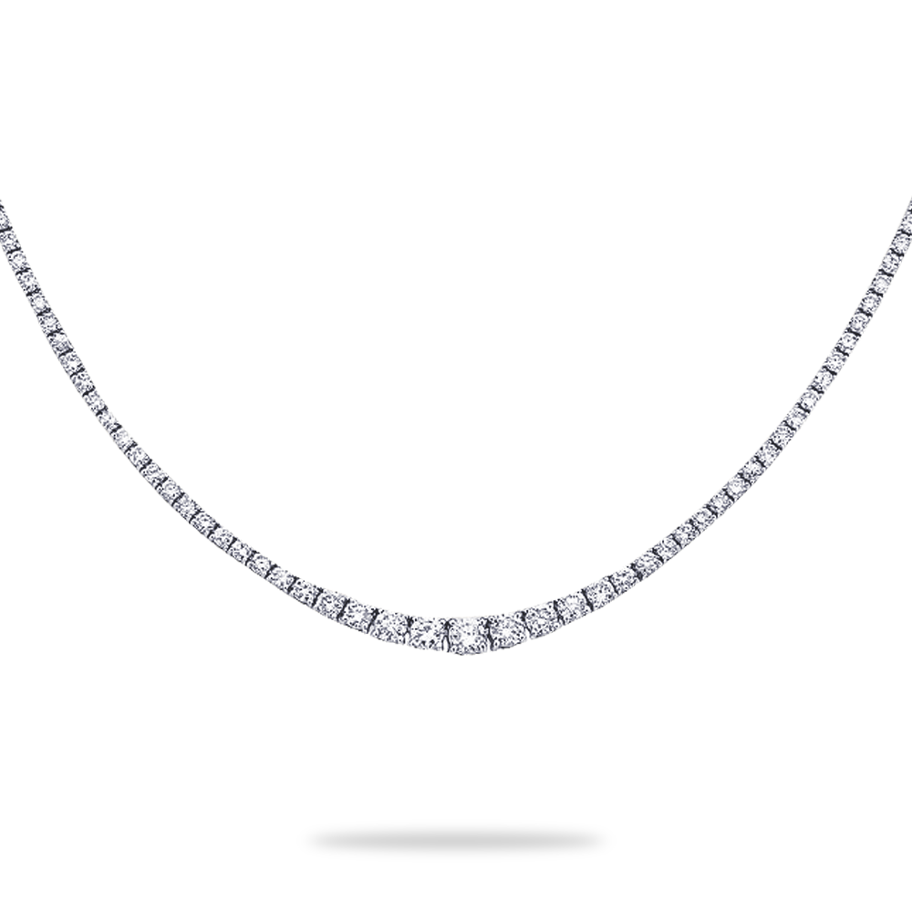 Collana Riviera in oro bianco 18 carati.
