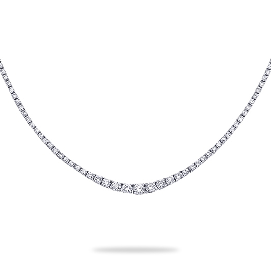 Collana Riviera in oro bianco 18 carati.