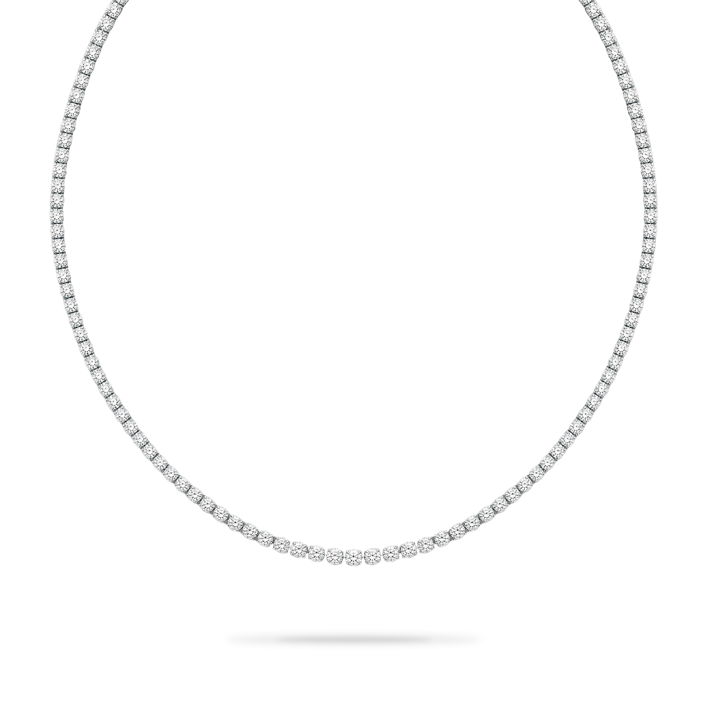 Collier Tennis en or blanc 18 carats.